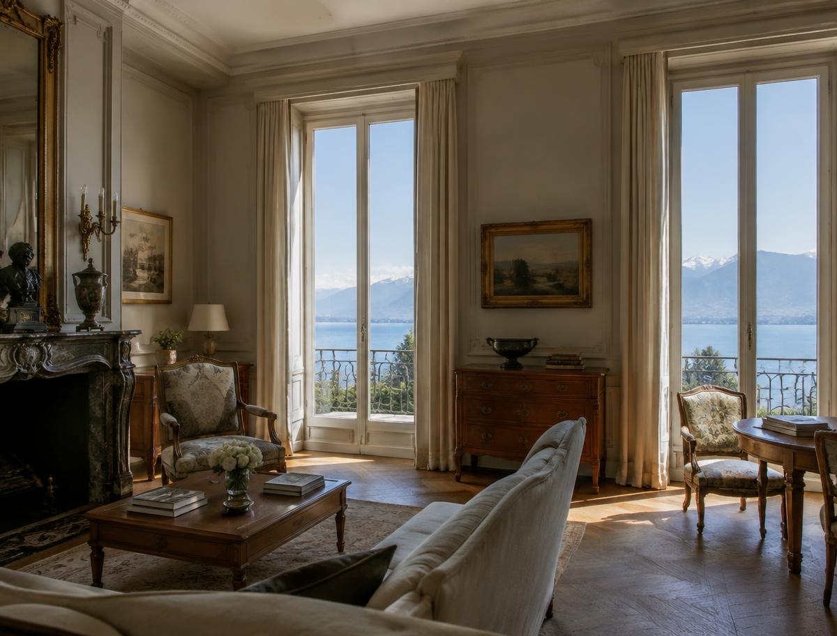Un salon sur le Léman